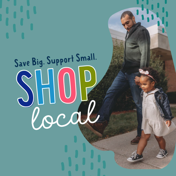 image that says shop local